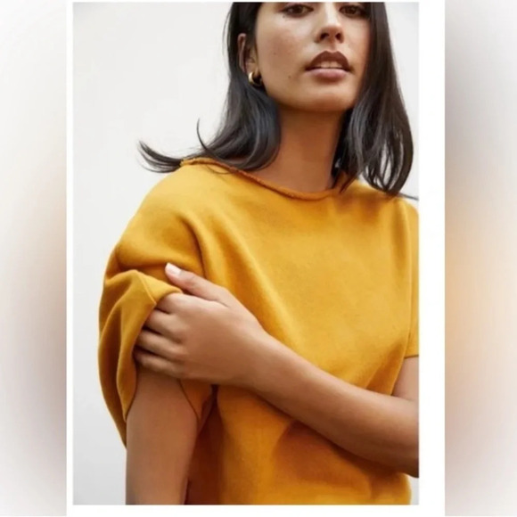 Anthropologie Tie Back Sweatshirt Tee Size Small - Picture 2 of 8